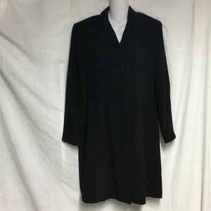 Talbots Duster Dress/Shirt Dress/Duster Coat-Black Sz 10-Lined